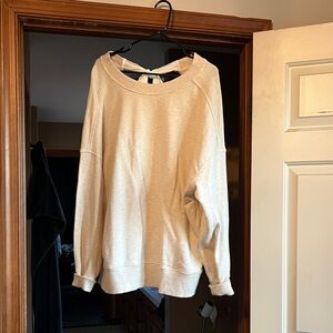American Eagle Outfitters Cream Crew Neck Sweater